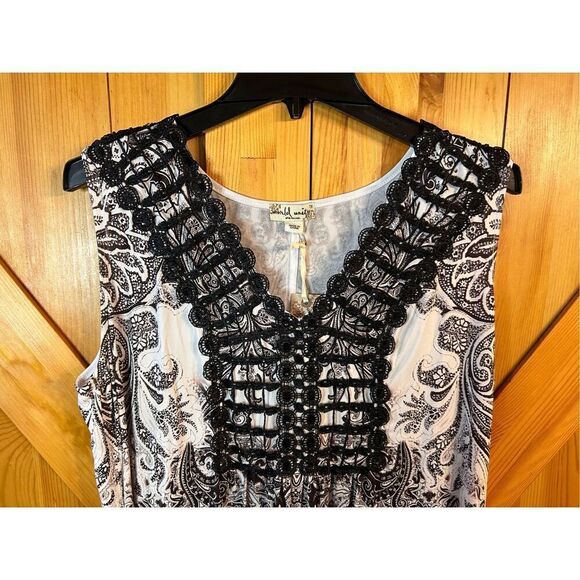 World Unity Womens Plus Size 1X Gem White Maxi Dress Sleeveless nwt (4748) - Picture 3 of 8